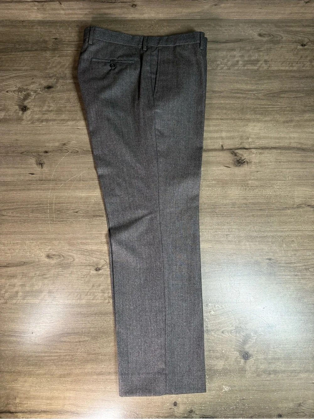 Banana Republic 100% Wool Pleated Dress Pants Mens 34x30 Brown Standard Fit EUC